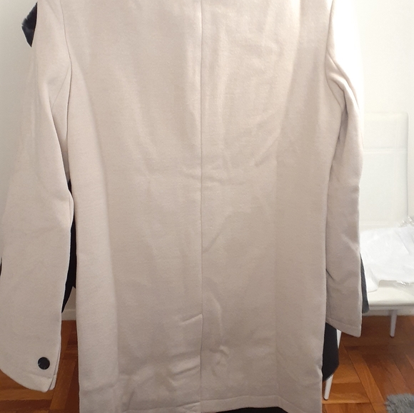 ASOS DESIGN wool mix coat in stone - Picture 4 of 5